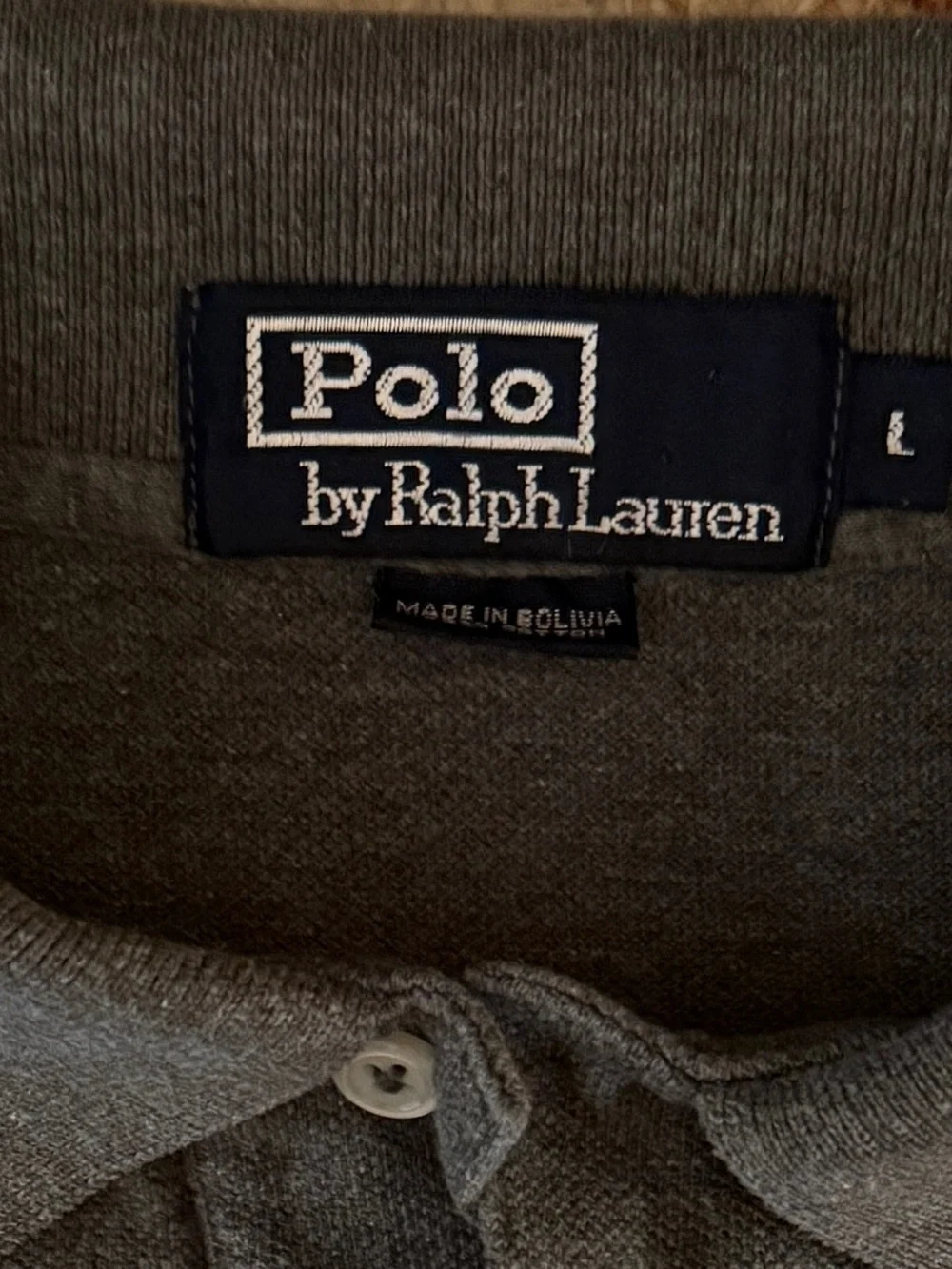 Vintage Mens Ralph Lauren Polo Shirt l Charcoal Grey l L